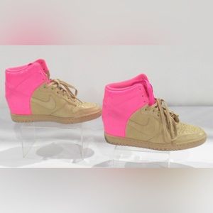 Nike Dunk Sky High VT Vachetta Tan Pink Flash 7.5 EUC-like new!